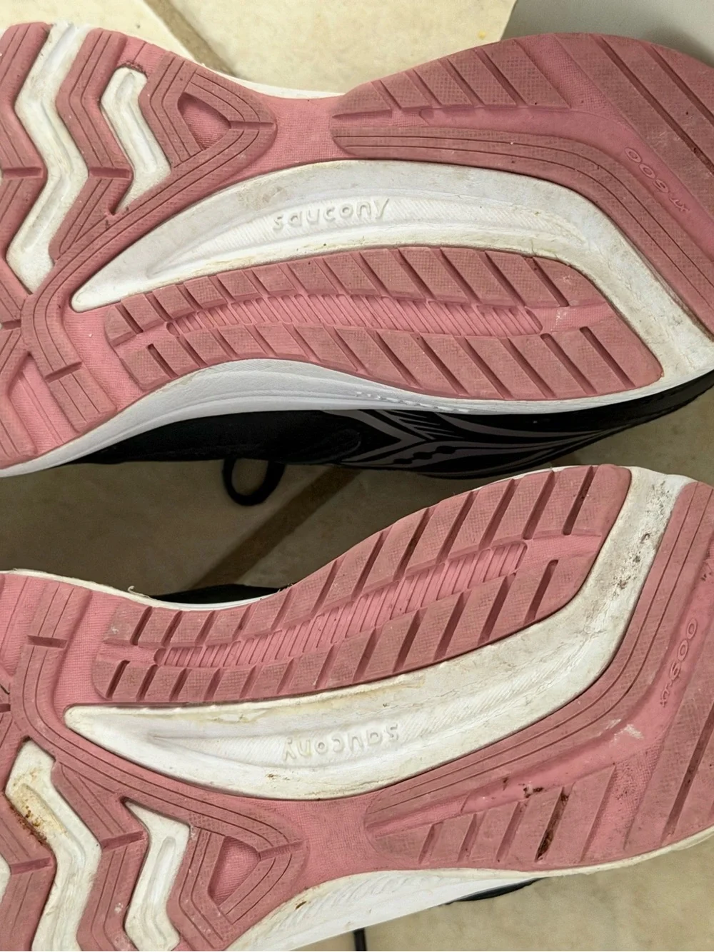 Saucony Women's Cohesion Running Sneakers in Black and Light Pink